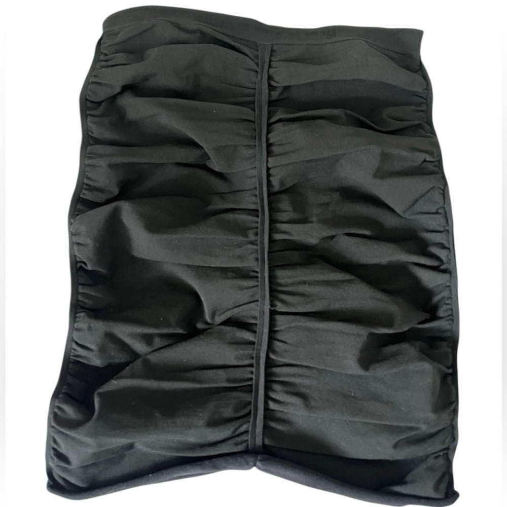 Alexander Wang Black Ruched Mini Skirt M Bodycon Clubwear Designer Streetwear